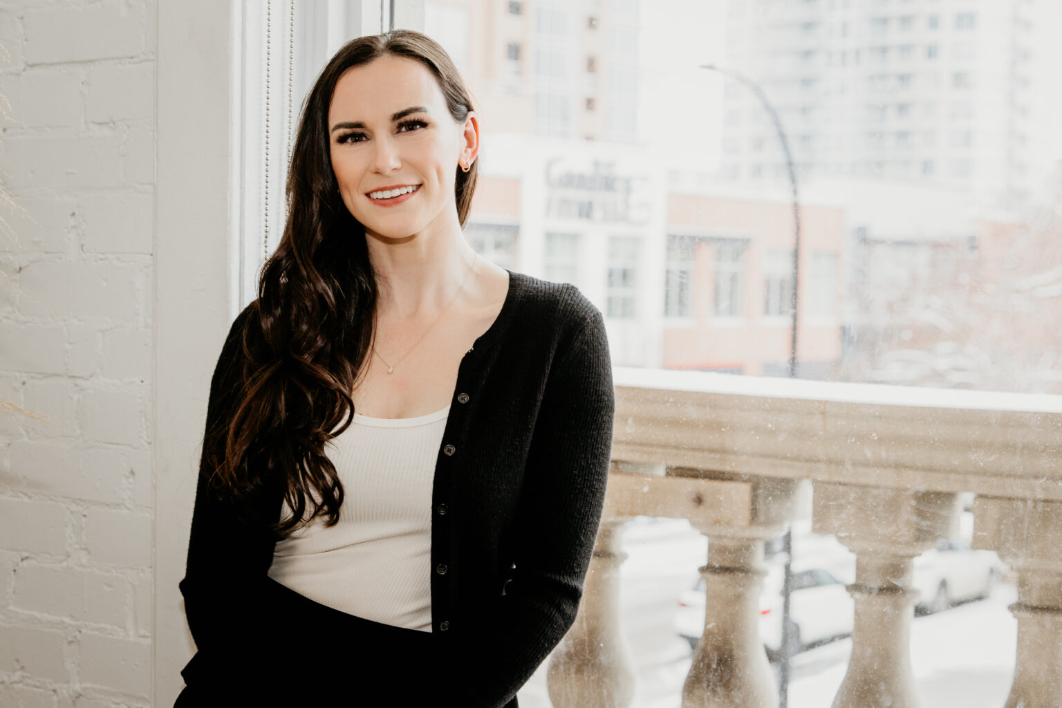 Heather Dabros, mortgage associate, in her Edmonton office